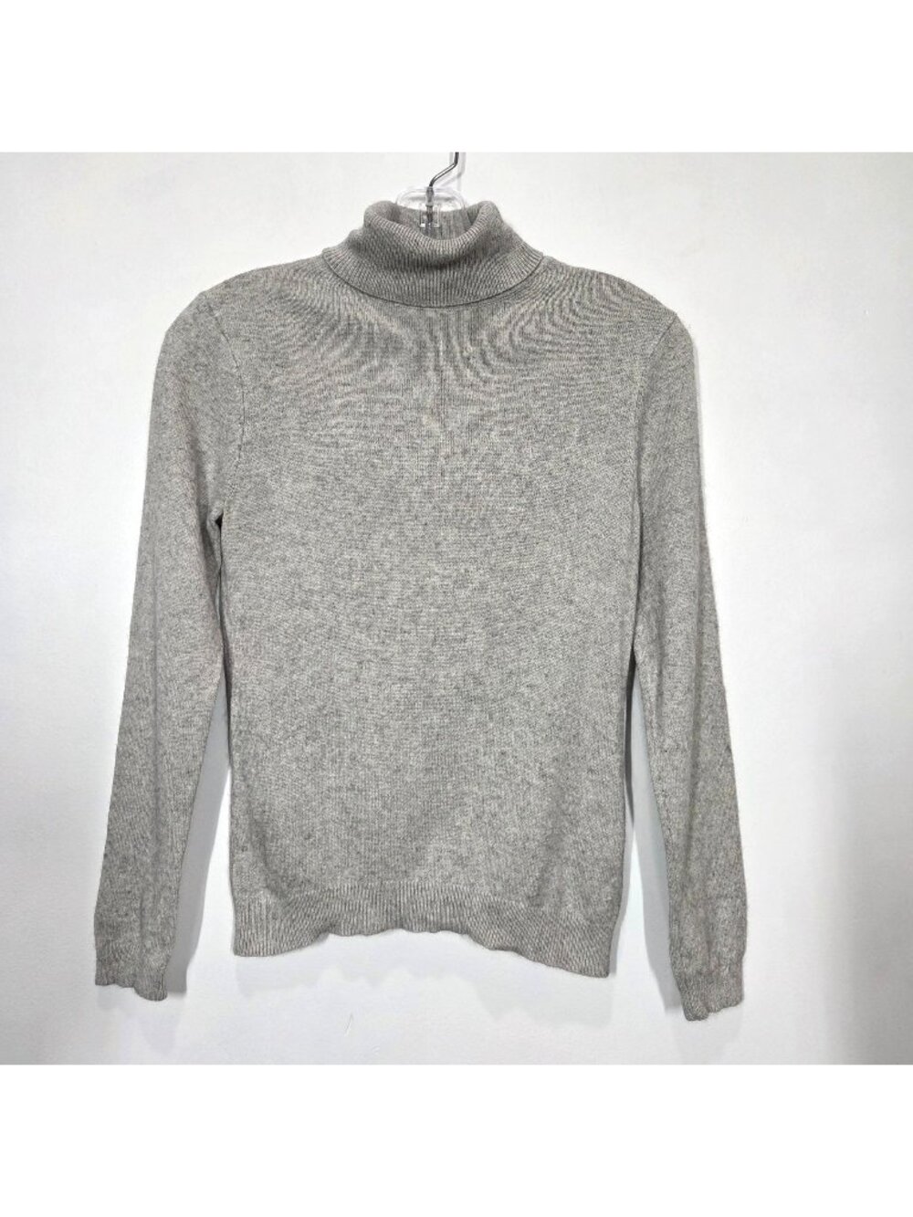 Vintage Lauren Ralph Lauren Sweater Small P Gray Silk Cashmere Turtleneck Y2K